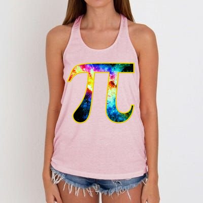 Pi Day Galaxy 3.14 Women's Knotted Racerback Tank