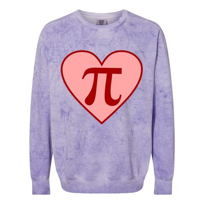 Pi Day Heart Love 3.14 Math Geek March 14th Colorblast Crewneck Sweatshirt