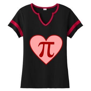 Pi Day Heart Love 3.14 Math Geek March 14th Ladies Halftime Notch Neck Tee