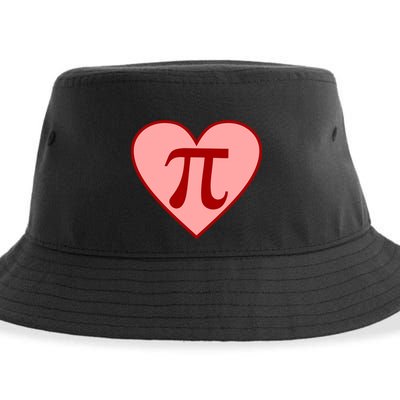 Pi Day Heart Love 3.14 Math Geek March 14th Sustainable Bucket Hat