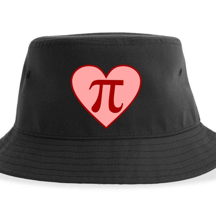 Pi Day Heart Love 3.14 Math Geek March 14th Sustainable Bucket Hat