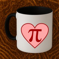 Pi Day Heart Love 3.14 Math Geek March 14th Mug