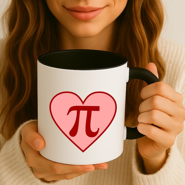 Pi Day Heart Love 3.14 Math Geek March 14th Mug