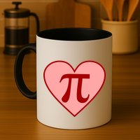 Pi Day Heart Love 3.14 Math Geek March 14th Mug