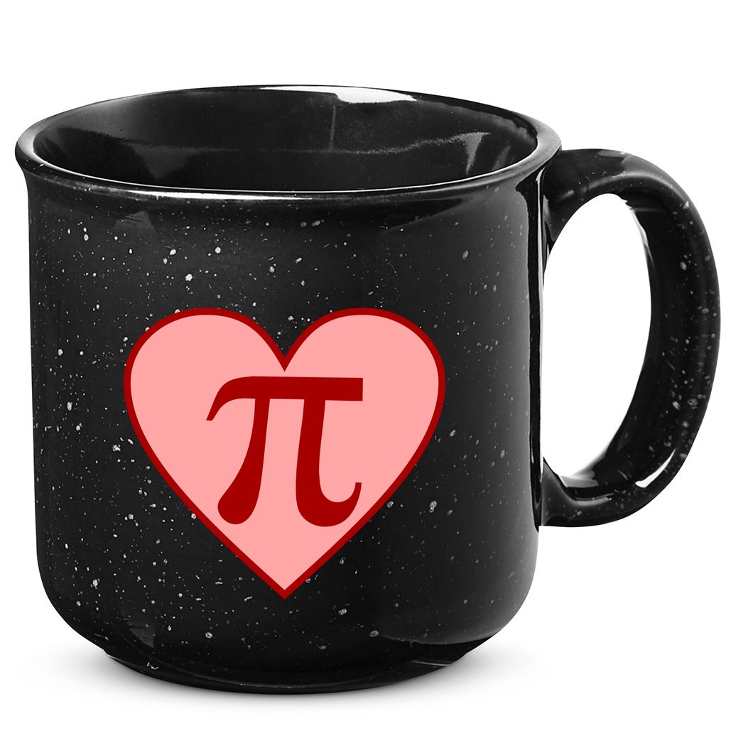 Pi Day Heart Love 3.14 Math Geek March 14th 15oz Campfire Ceramic Mug