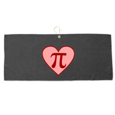 Pi Day Heart Love 3.14 Math Geek March 14th Large Microfiber Waffle Golf Towel