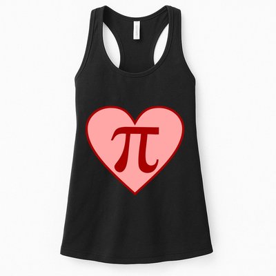 Pi Day Heart Love 3.14 Math Geek March 14th Womens Tank Top