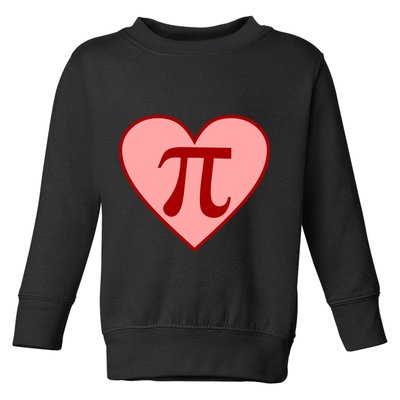 Pi Day Heart Love 3.14 Math Geek March 14th Toddler Sweatshirt