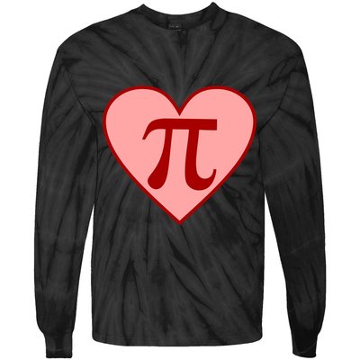 Pi Day Heart Love 3.14 Math Geek March 14th Tie-Dye Long Sleeve Shirt