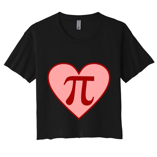 Pi Day Heart Love 3.14 Math Geek March 14th Crop Top