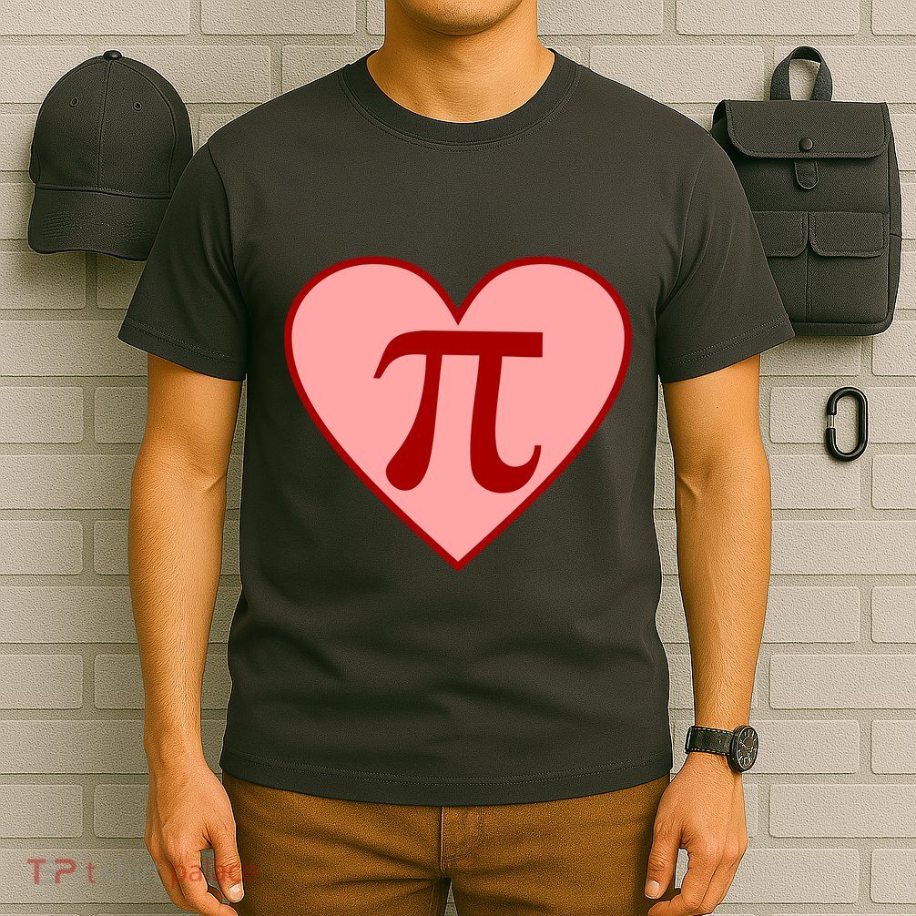 Pi Day Heart Love 3.14 Math Geek March 14th T-Shirt