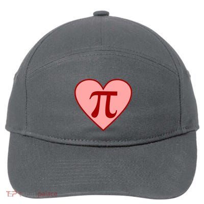 Pi Day Heart Love 3.14 Math Geek March 14th 7-Panel Snapback Hat