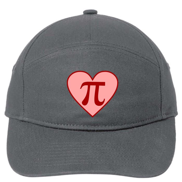 Pi Day Heart Love 3.14 Math Geek March 14th 7-Panel Snapback Hat