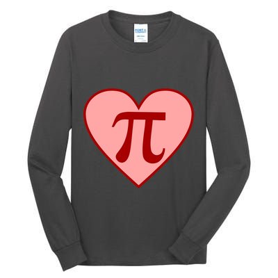 Pi Day Heart Love 3.14 Math Geek March 14th Tall Long Sleeve T-Shirt