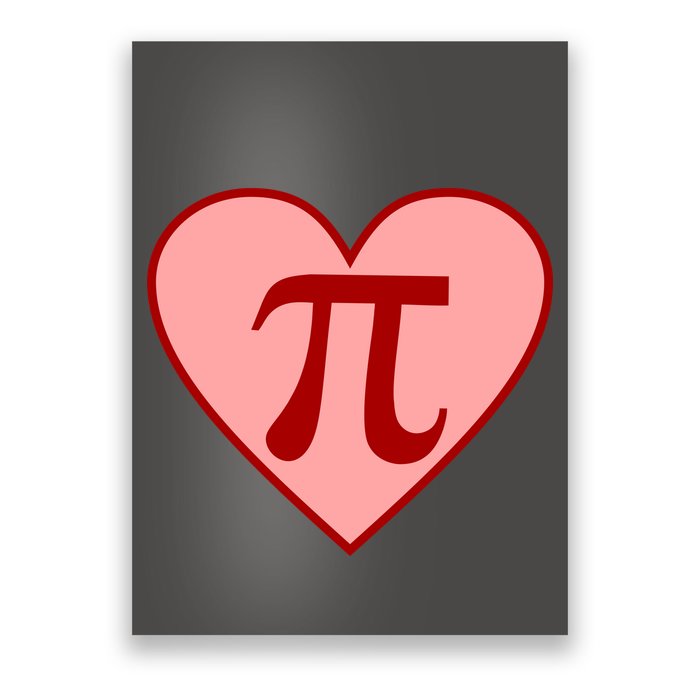 Pi Day Heart Love 3.14 Math Geek March 14th Poster