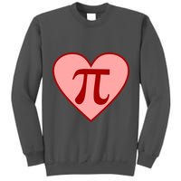 Pi Day Heart Love 3.14 Math Geek March 14th Tall Sweatshirt