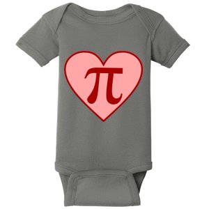 Pi Day Heart Love 3.14 Math Geek March 14th Baby Bodysuit