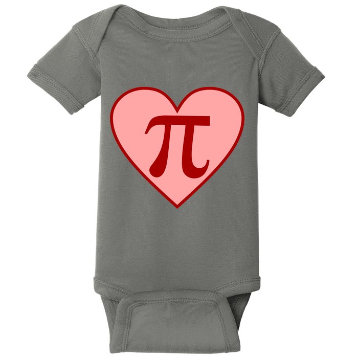 Pi Day Heart Love 3.14 Math Geek March 14th Baby Bodysuit