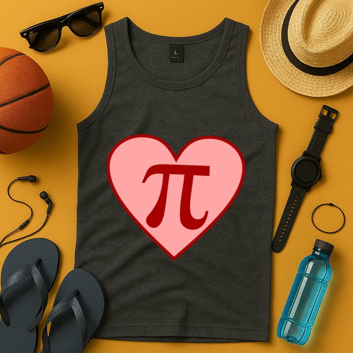 Pi Day Heart Love 3.14 Math Geek March 14th Tank Top
