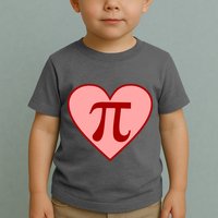Pi Day Heart Love 3.14 Math Geek March 14th Toddler T-Shirt