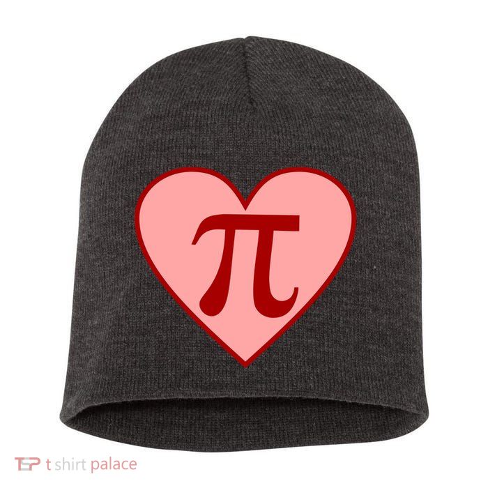 Pi Day Heart Love 3.14 Math Geek March 14th Short Acrylic Beanie
