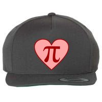 Pi Day Heart Love 3.14 Math Geek March 14th Wool Snapback Cap