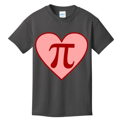 Pi Day Heart Love 3.14 Math Geek March 14th Kids T-Shirt