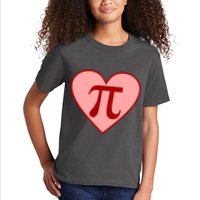 Pi Day Heart Love 3.14 Math Geek March 14th Kids T-Shirt