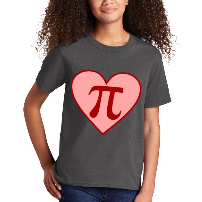 Pi Day Heart Love 3.14 Math Geek March 14th Kids T-Shirt