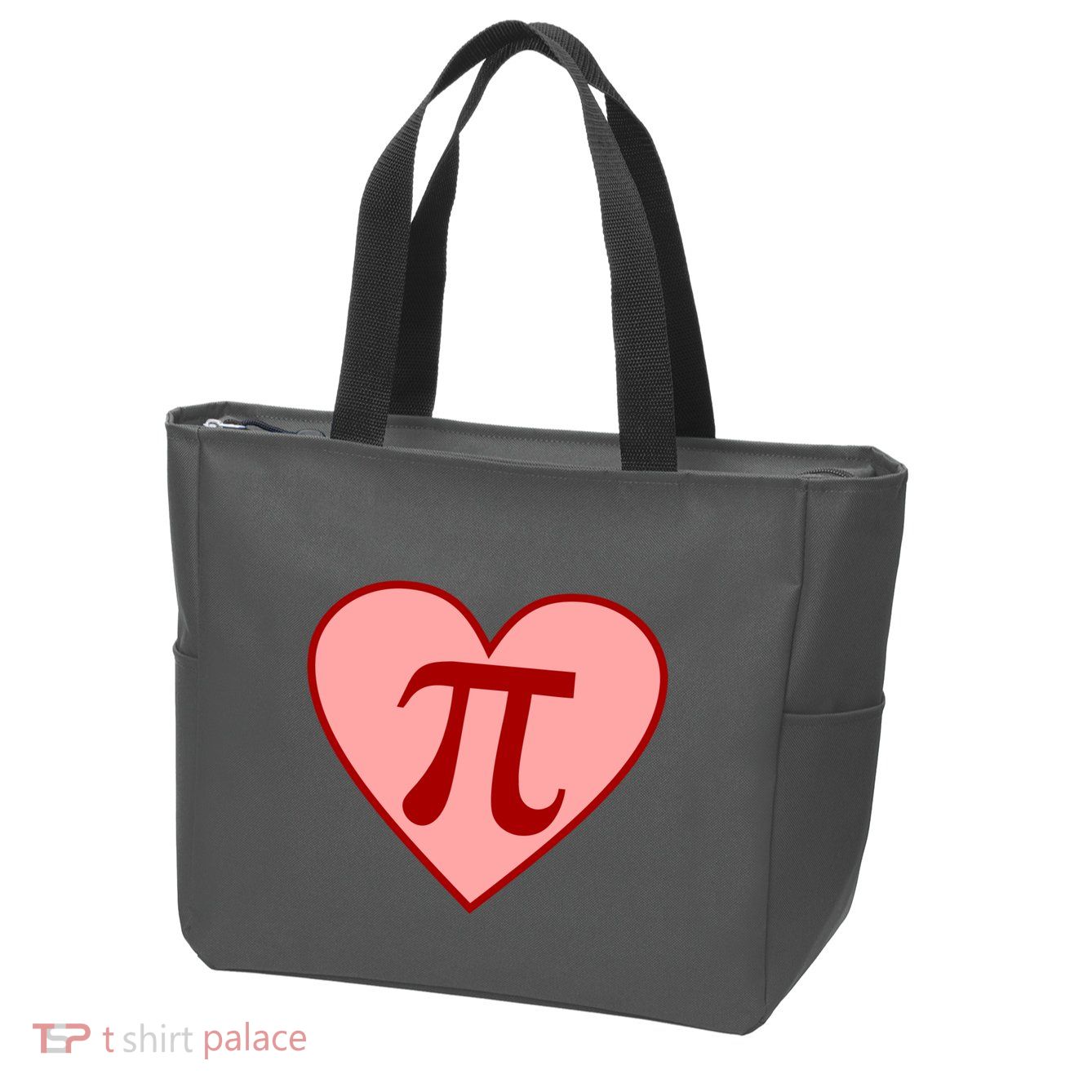 Pi Day Heart Love 3.14 Math Geek March 14th Zip Tote Bag