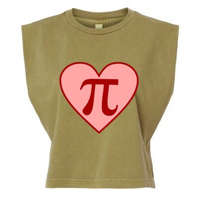 Pi Day Heart Love 3.14 Math Geek March 14th Garment-Dyed Women's Muscle Tee