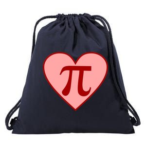 Pi Day Heart Love 3.14 Math Geek March 14th Drawstring Bag