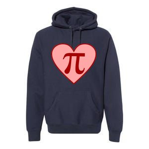 Pi Day Heart Love 3.14 Math Geek March 14th Premium Hoodie