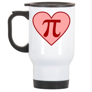 Pi Day Heart Love 3.14 Math Geek March 14th Stainless Steel Travel Mug