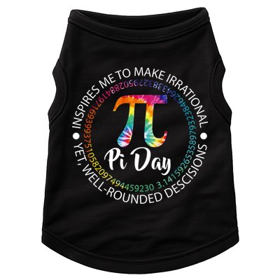 Pi Day Inspired To Make Irrational Choices Doggie Tank