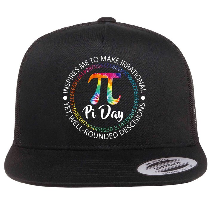 Pi Day Inspired To Make Irrational Choices Flat Bill Trucker Hat