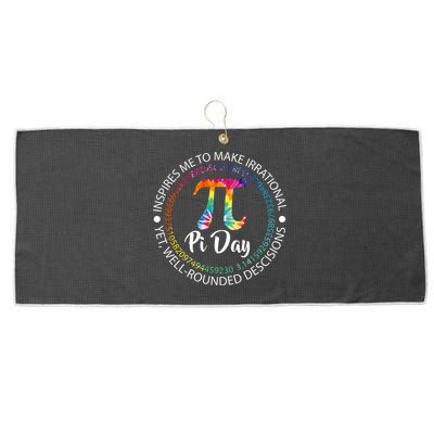 Pi Day Inspired To Make Irrational Choices Large Microfiber Waffle Golf Towel