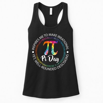 Pi Day Inspired To Make Irrational Choices Womens Tank Top