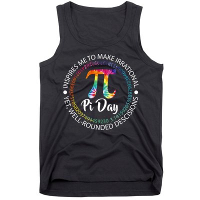 Pi Day Inspired To Make Irrational Choices Tank Top