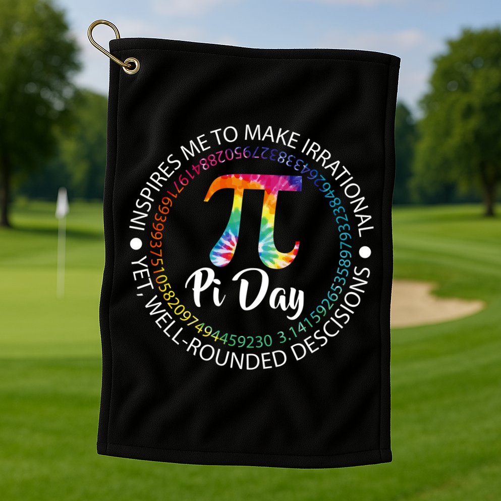 Pi Day Inspired To Make Irrational Choices Golf Towel
