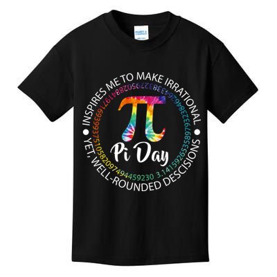 Pi Day Inspired To Make Irrational Choices Kids T-Shirt