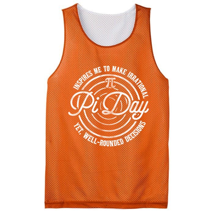 Pi Day Inspires Me To Make Irrational Decisions  Mesh Reversible Basketball Jersey Tank