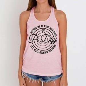 Pi Day Inspires Me To Make Irrational Decisions  Women's Knotted Racerback Tank