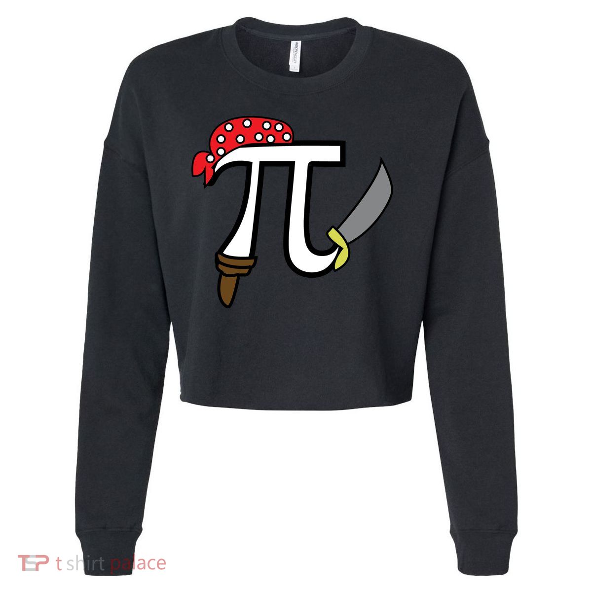 Pi Day Pirate Cropped Pullover Crew
