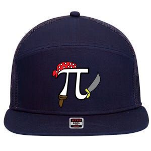 Pi Day Pirate 7 Panel Mesh Trucker Snapback Hat