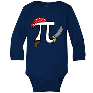 Pi Day Pirate Baby Long Sleeve Bodysuit