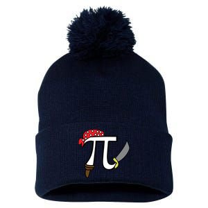 Pi Day Pirate Pom Pom 12in Knit Beanie