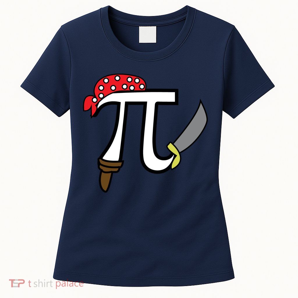 Pi Day Pirate Womens T-Shirt