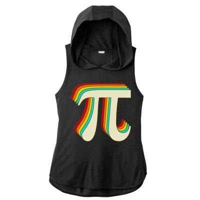 Pi Day Retro Ladies PosiCharge Tri-Blend Wicking Draft Hoodie Tank