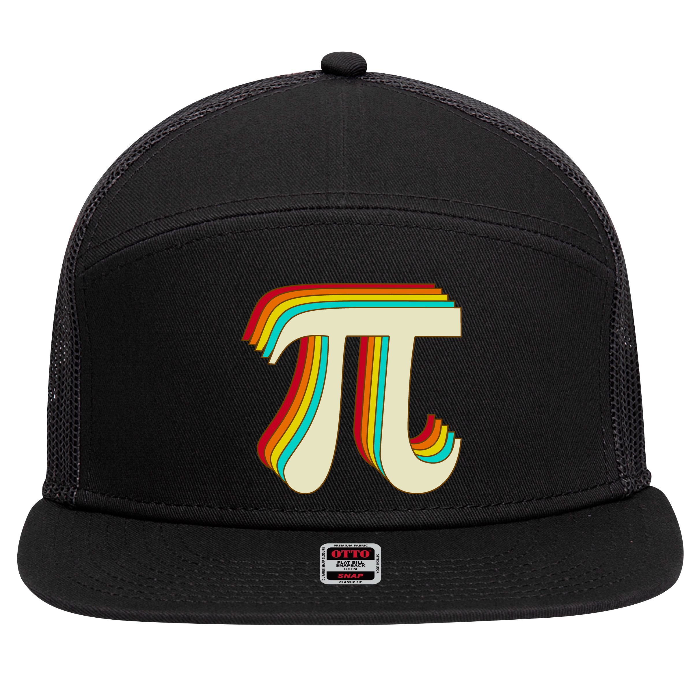 Pi Day Retro 7 Panel Mesh Trucker Snapback Hat